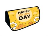 Пенал-косметичка 220*105мм, объемный, печать на ткани "Премиум. Happy yellow day" (К-7)